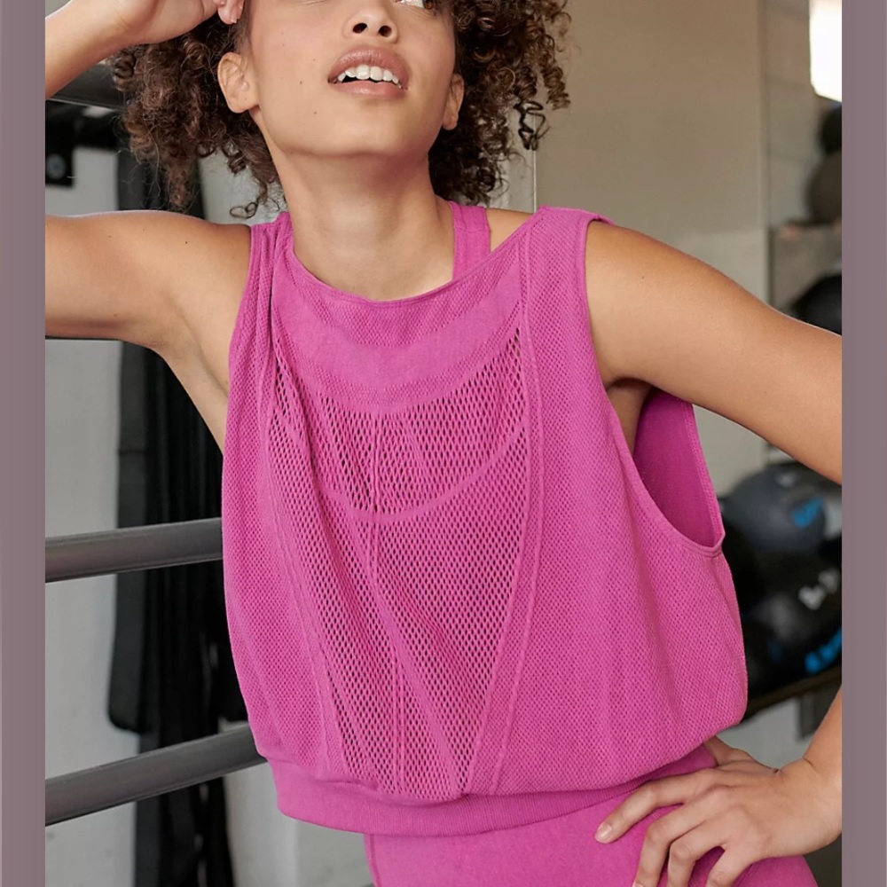 Free People Running Through My Mind Tank in Vintage Vivacious Violet Medium